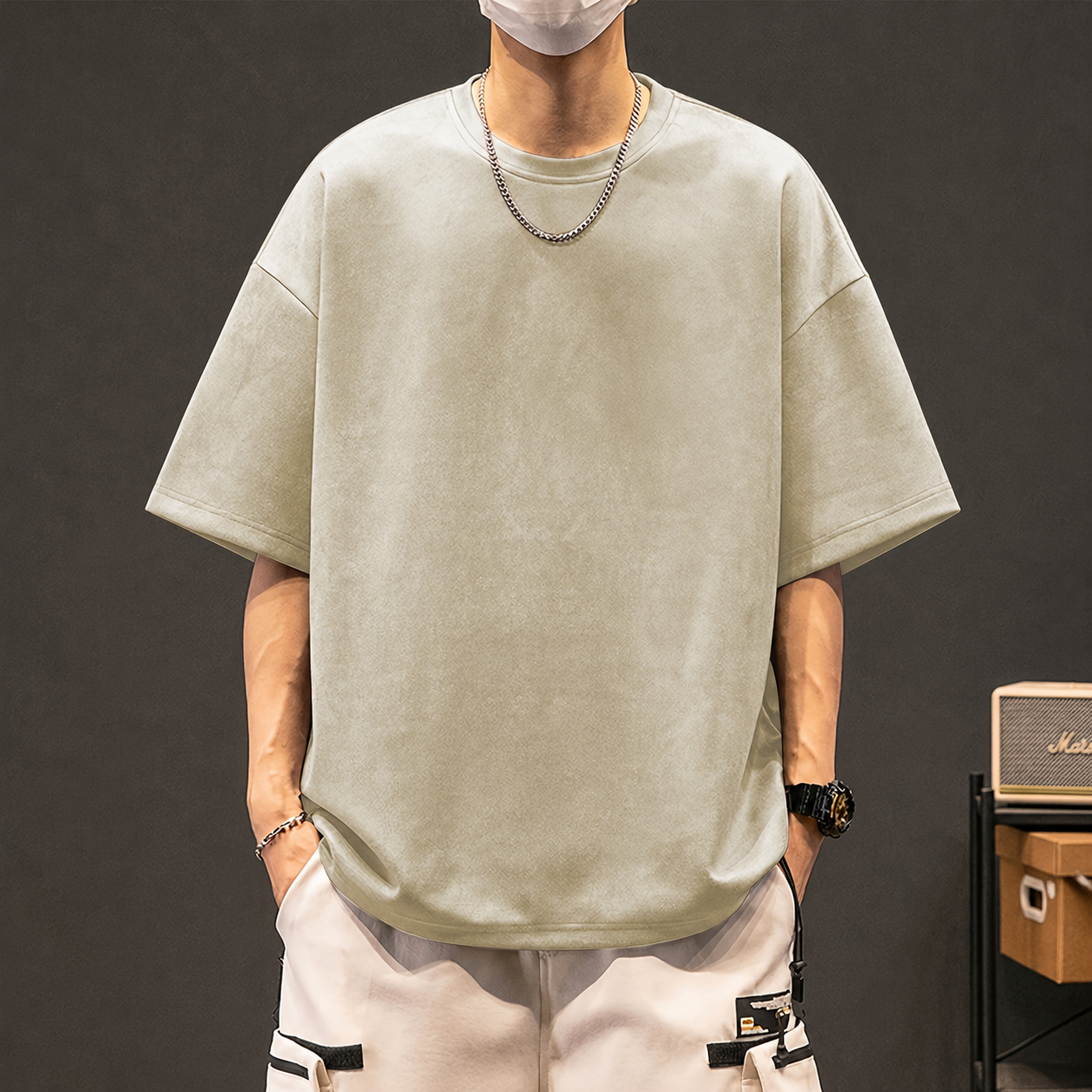 Oversized Short Sleeve Casual T-Shirt for Men