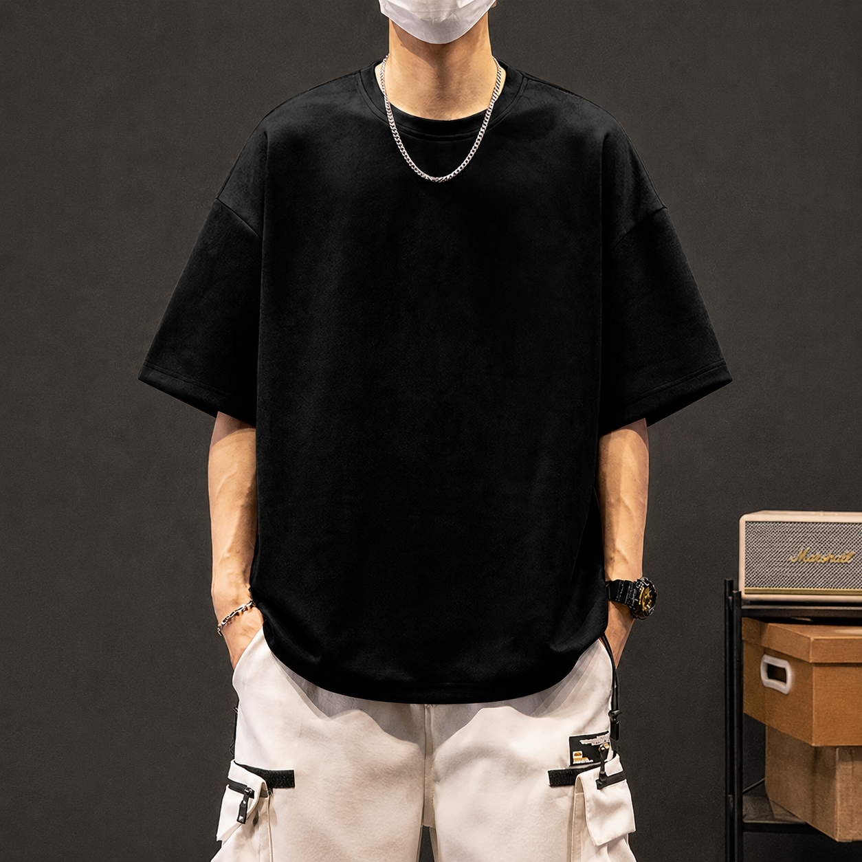 Oversized Short Sleeve Casual T-Shirt for Men