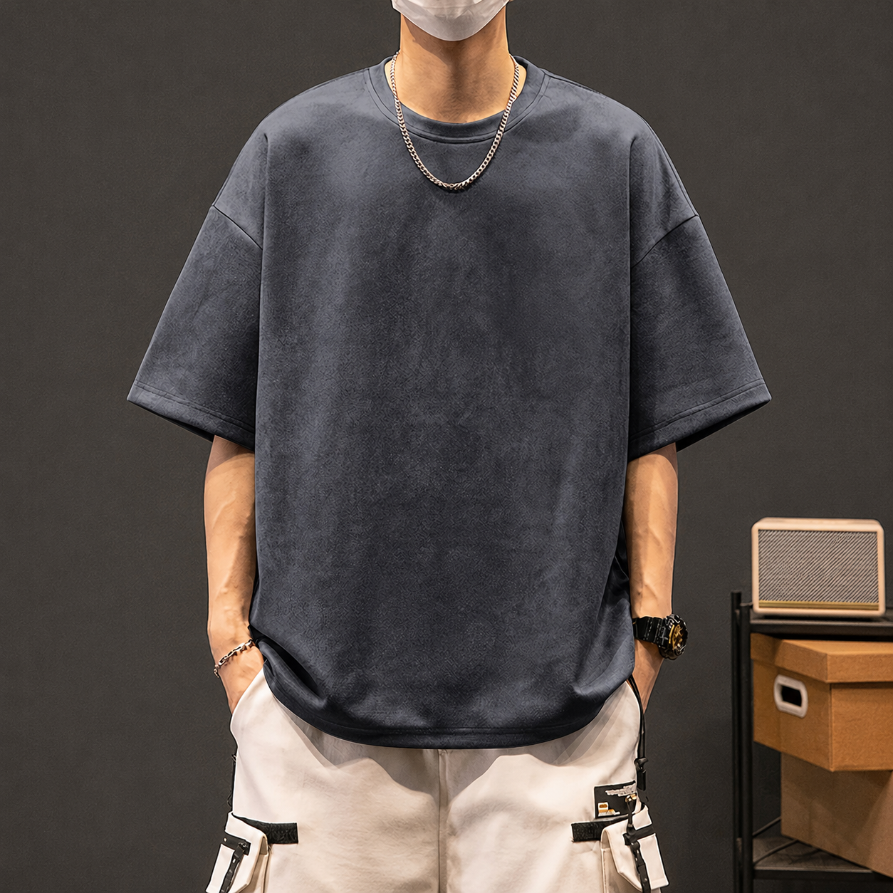 Oversized Short Sleeve Casual T-Shirt for Men
