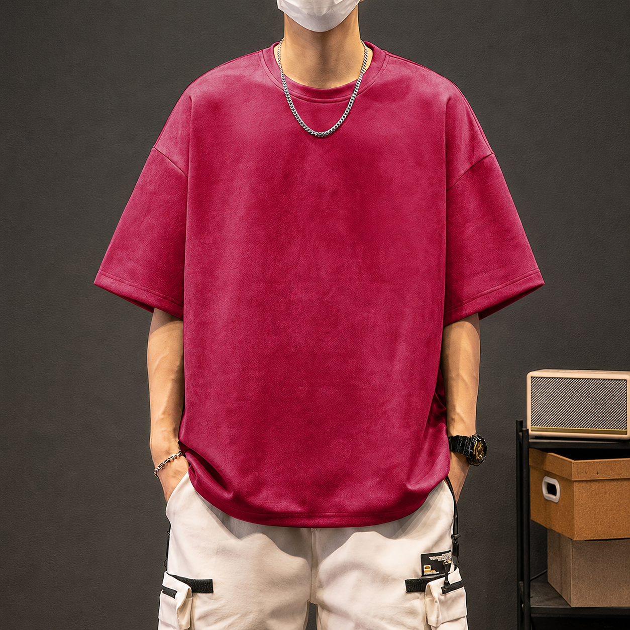 Oversized Short Sleeve Casual T-Shirt for Men