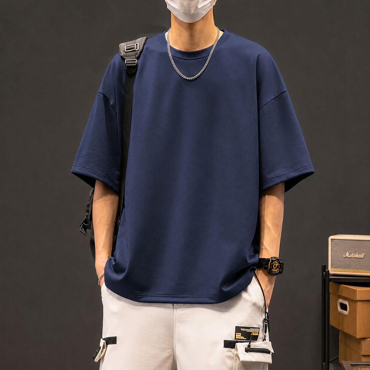 Oversized Short Sleeve Casual T-Shirt for Men