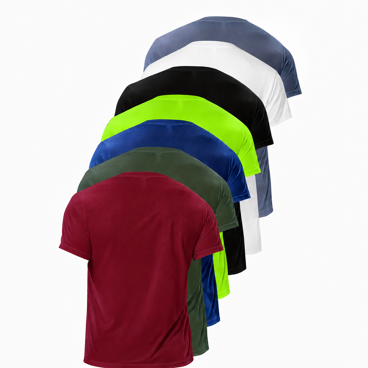 Pack Of 7 Lightweight Quick Dry Short Sleeve T Shirts for Men