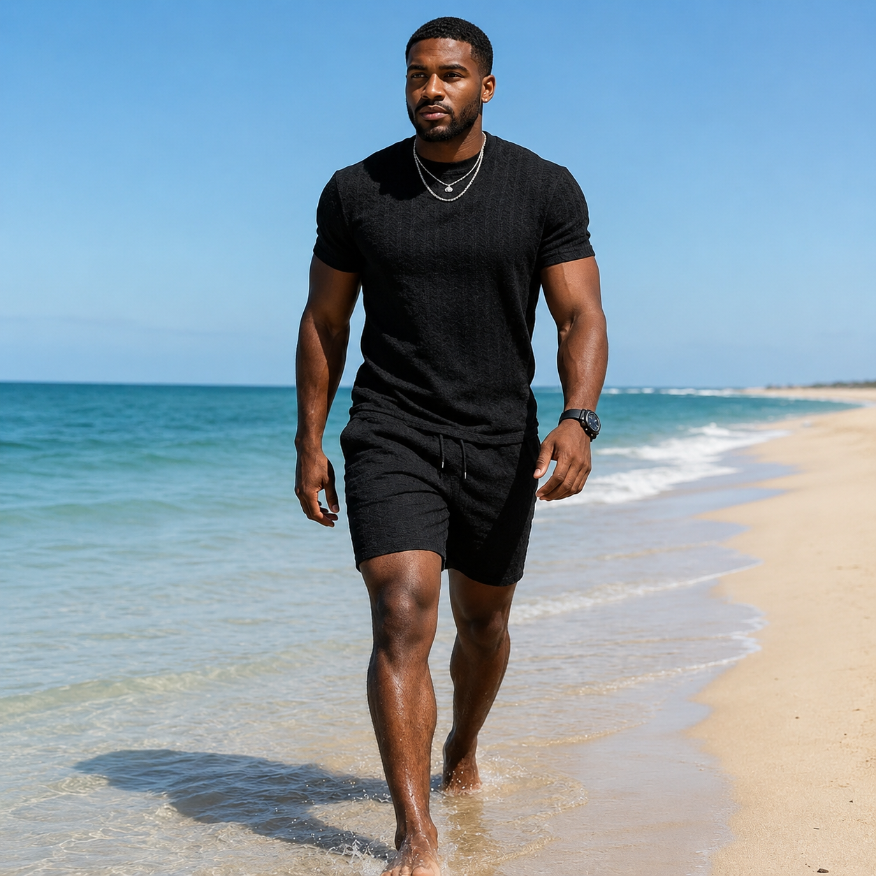 Casual Summer Shirt And Short Set For Men
