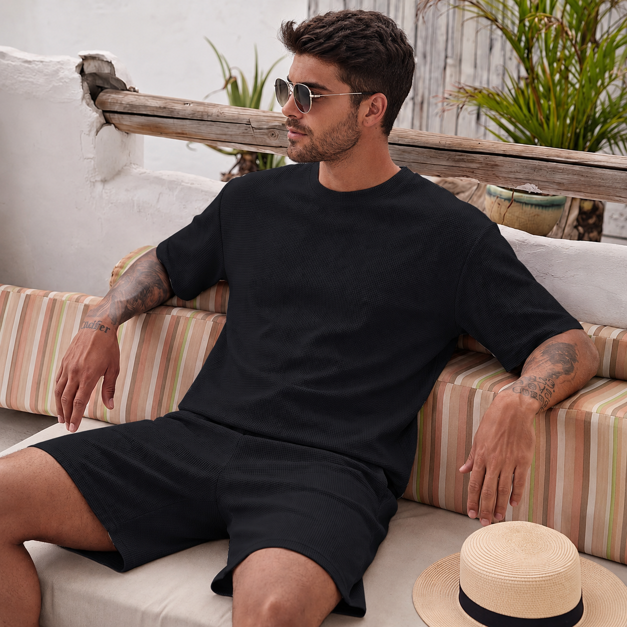 Casual Oversized Shirt And Short Set For Men