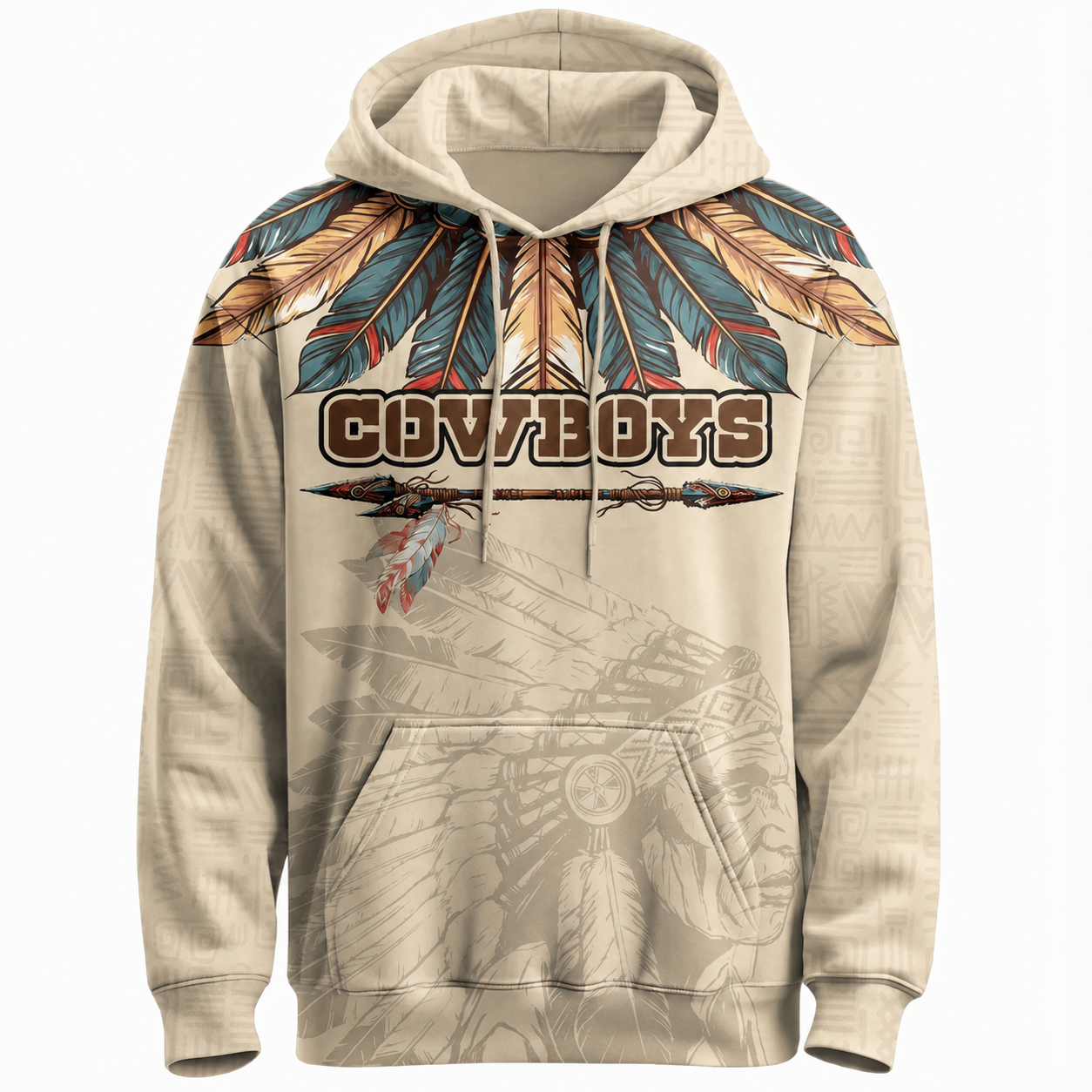 Cowboys Printed With 3D Graphic Design Hoodie