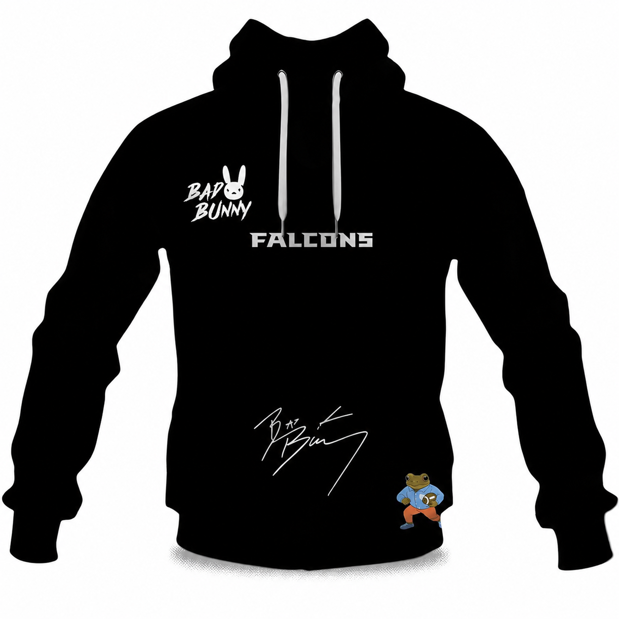 Personalized Bad Bunny Bowl LX Inspired Atlanta Falcons Football Fan Hoodie