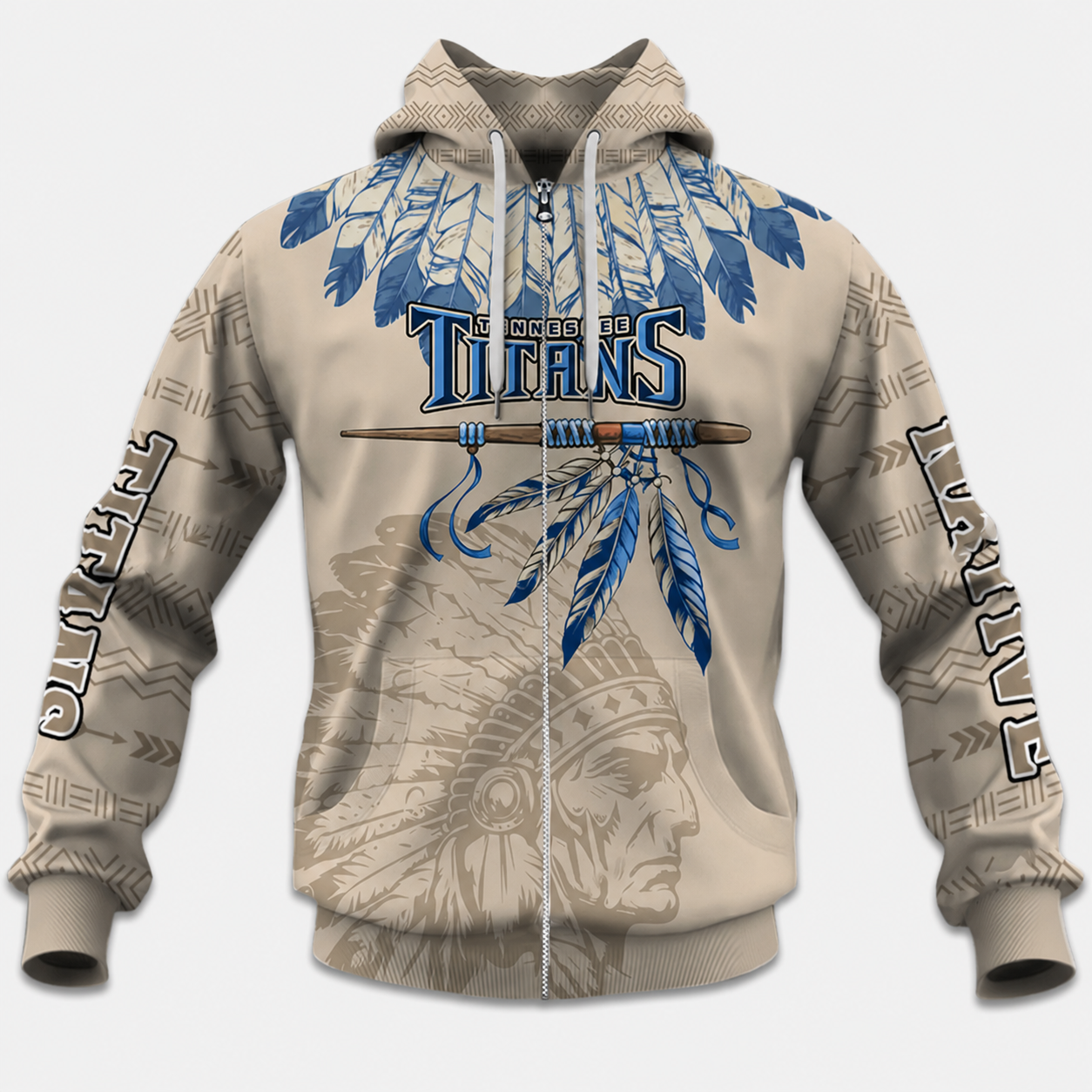 Personalized Titans Heritage Zip Up Hoodie