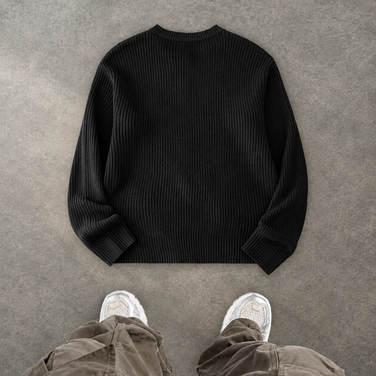 Minimalist Button Detail Long Sleeve Casual Sweater For Men
