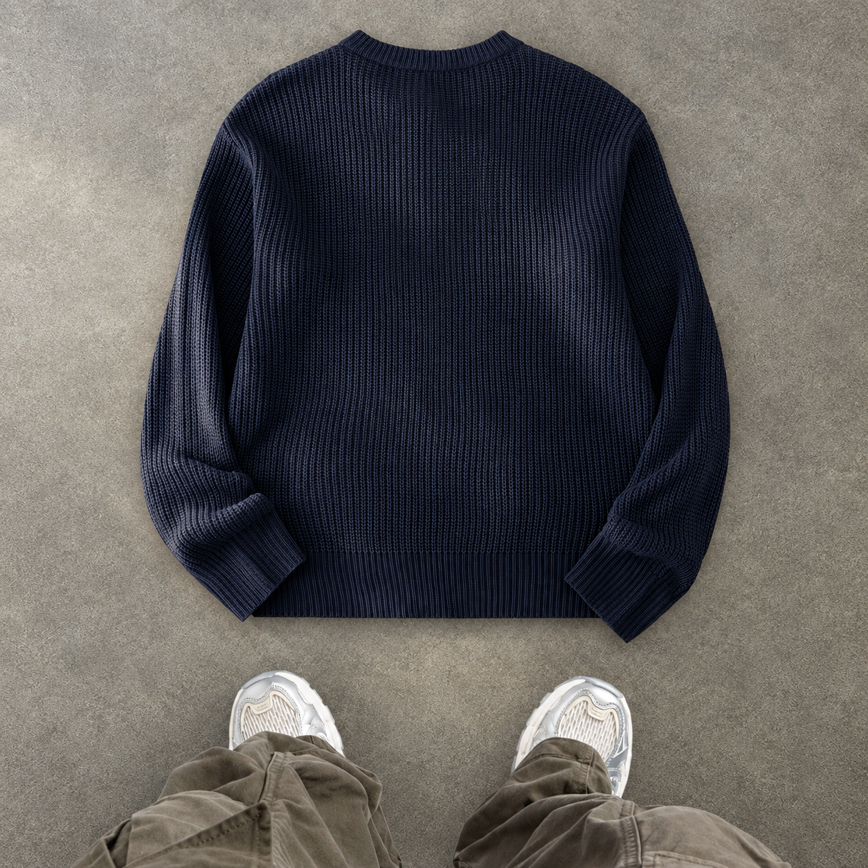 Minimalist Button Detail Long Sleeve Casual Sweater For Men