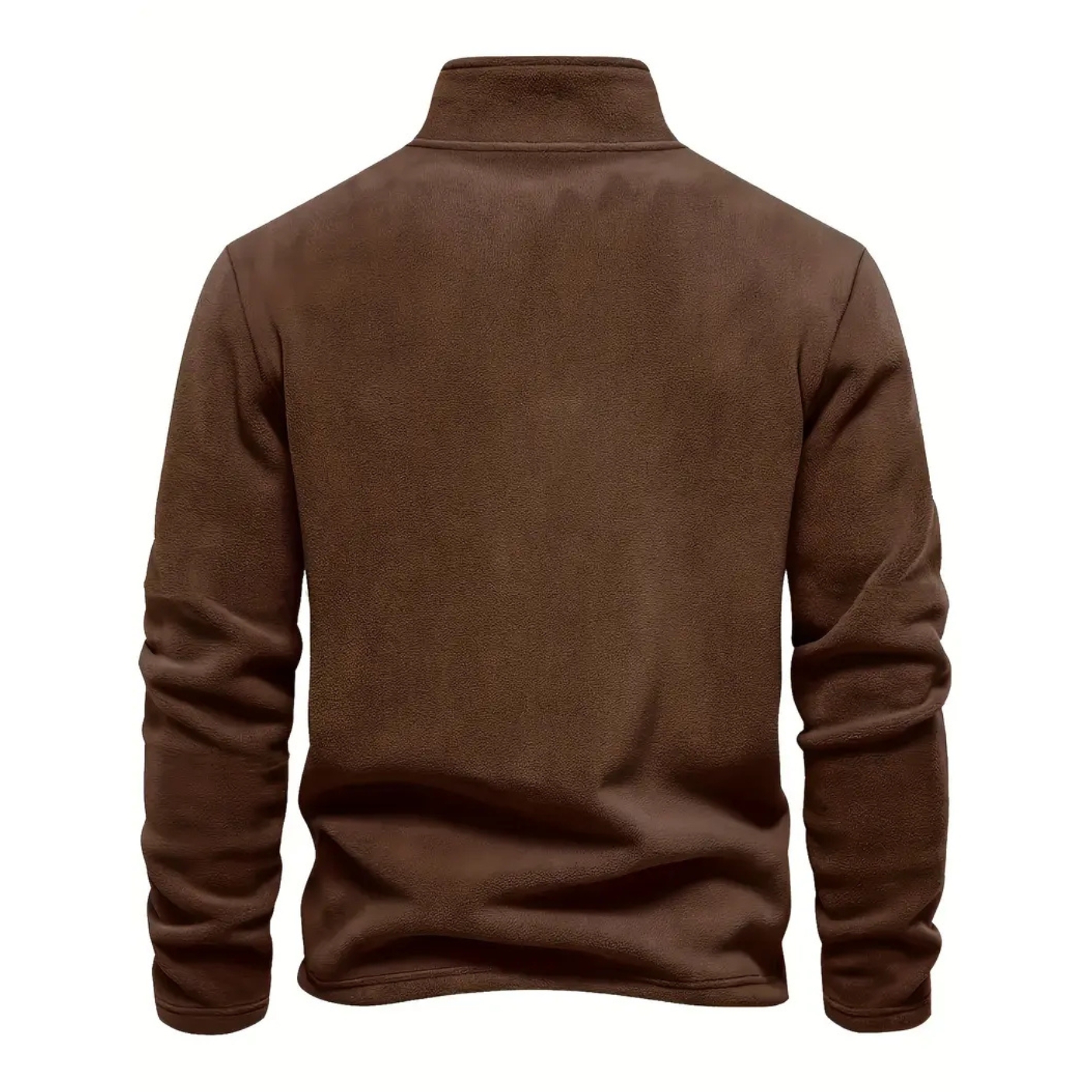 Classic Fleece Zip Pullover Warm Stand Collar Sweatshirt For Men