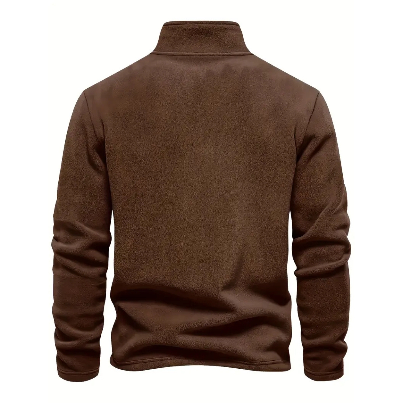 Classic Fleece Zip Pullover Warm Stand Collar Sweatshirt For Men