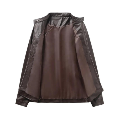 Classic Leather Motorcycle Jacket-Vacay Outfit