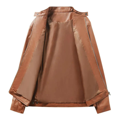 Classic Leather Motorcycle Jacket-Vacay Outfit