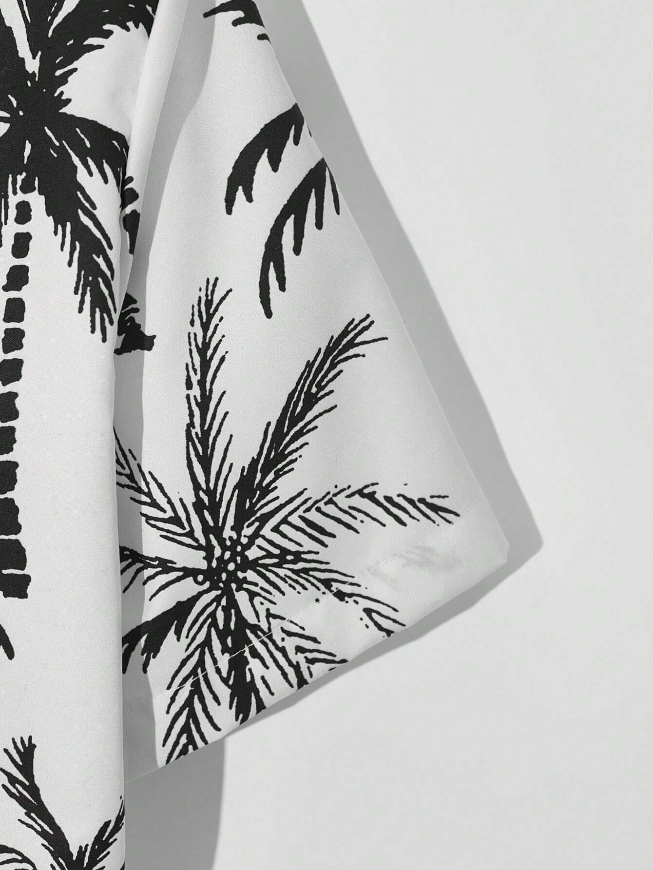 Coconut Tree Printed Shirts-Vacay Outfit