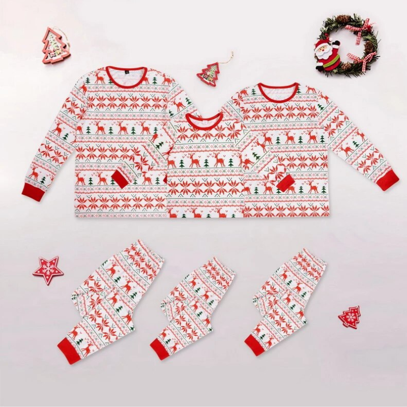 Deer Family Matching Christmas Pajamas-Vacay Outfit