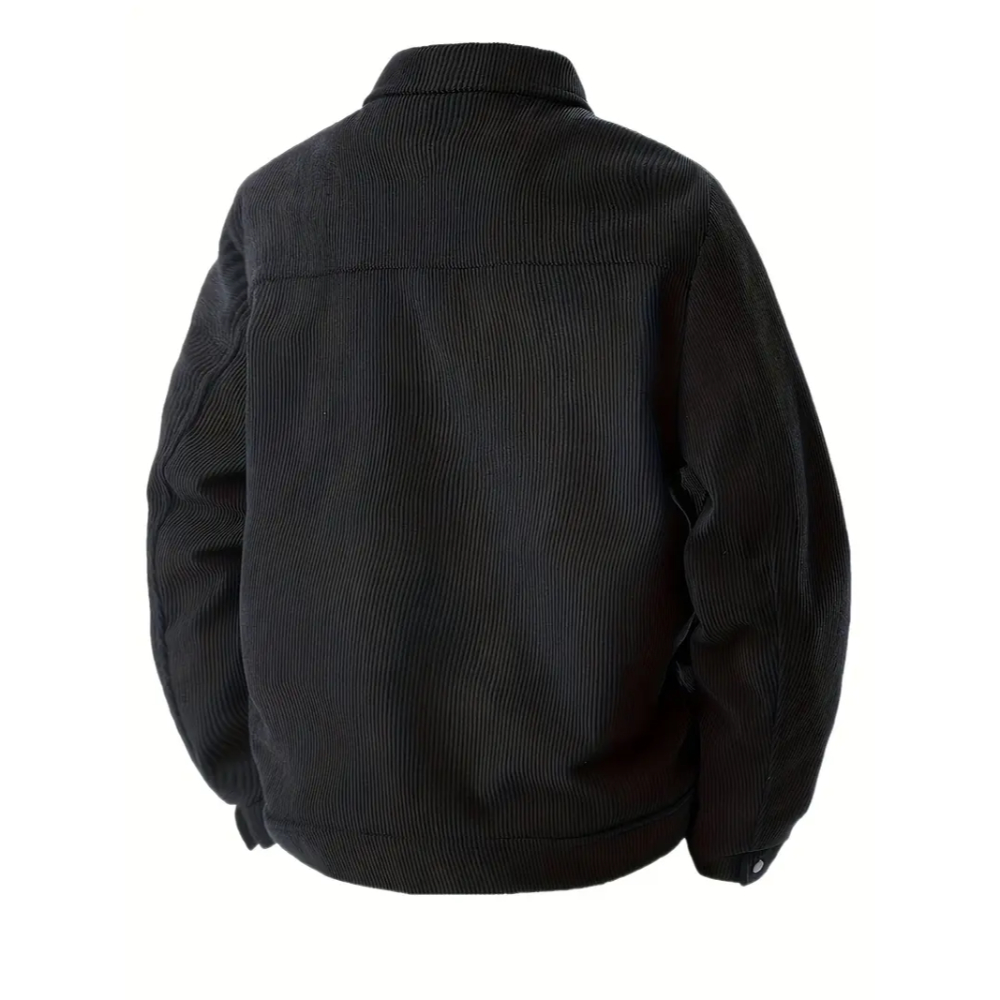 Corduroy Cargo Jacket With Pockets For Men
