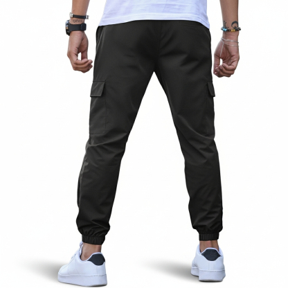 Drawstring Cargo Pants For Men With Tactical And Utility Features