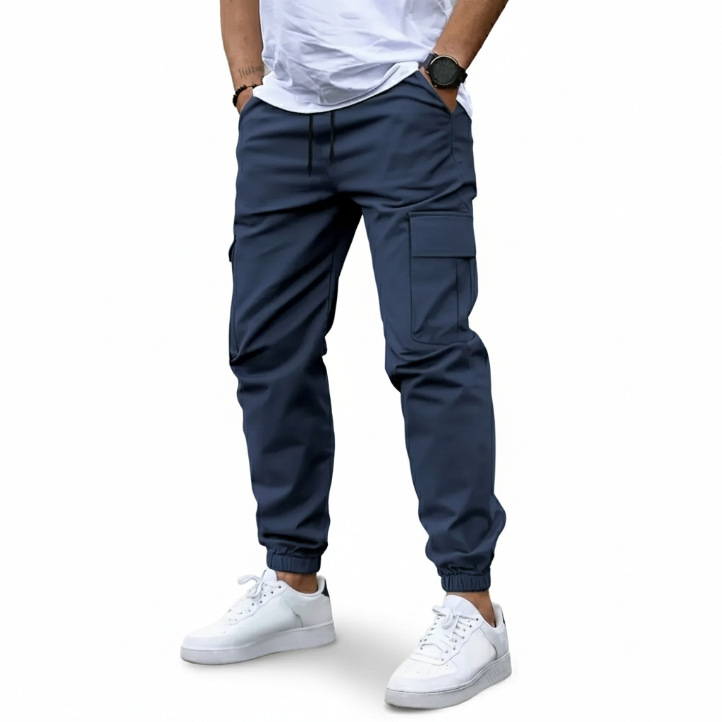 Drawstring Cargo Pants For Men With Tactical And Utility Features