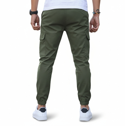 Drawstring Cargo Pants For Men With Tactical And Utility Features