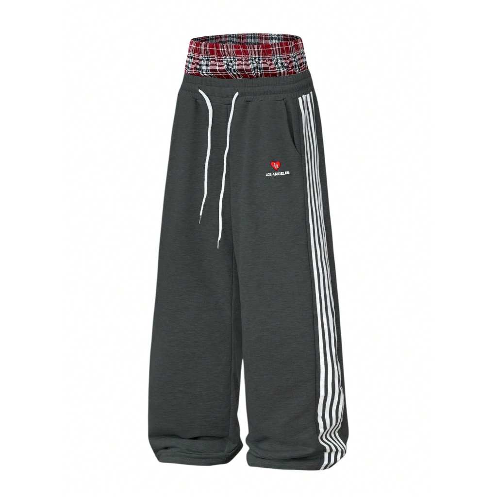 Loose Fleece Drawstring Sweatpants With Wide For Men