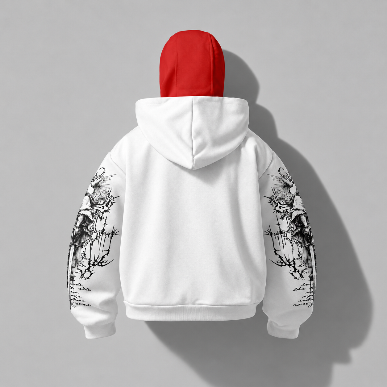 Graphic Rhinestone Hooded Zip Up Sweatshirt Jacket Y2K Style For Men