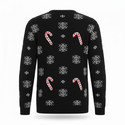 Ugly Christmas Sweater With Santa Design Print