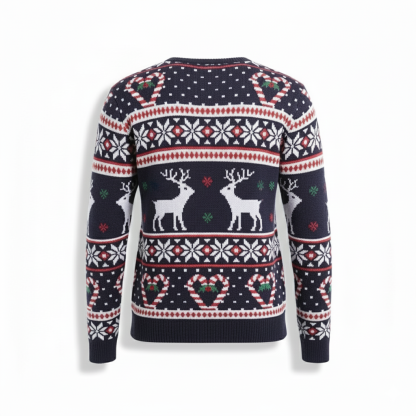 Ugly Christmas Sweater With Santa Design Print