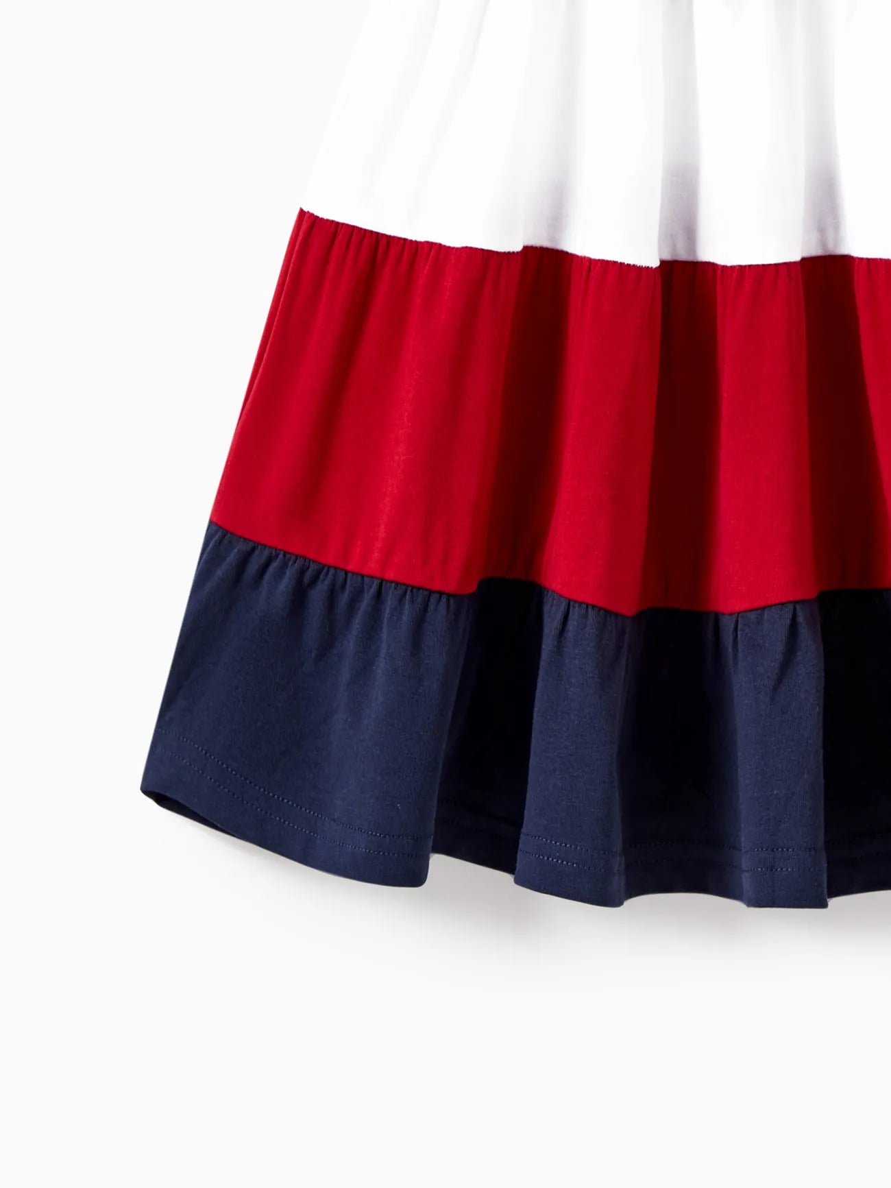 Family Matching Sets Coordinated Tees And Belted A Line Ruffle Hem Dress-Vacay Outfit