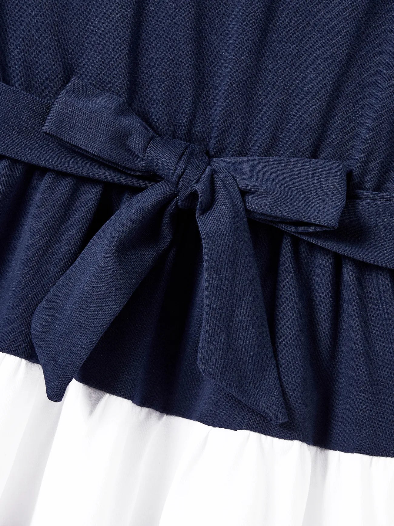 Family Matching Sets Coordinated Tees And Belted A Line Ruffle Hem Dress-Vacay Outfit