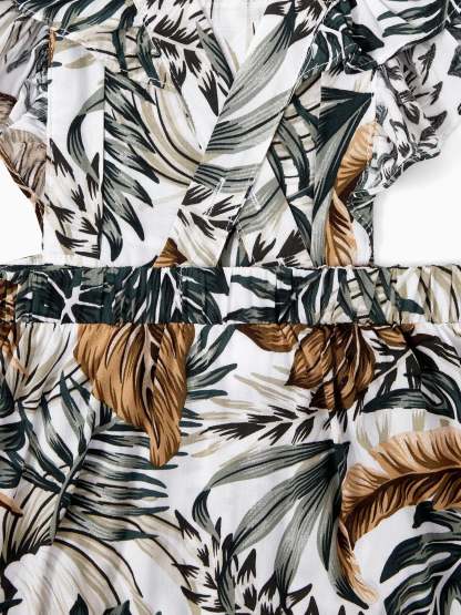 Leaf Pattern Family Matching Sets-Vacay Outfit