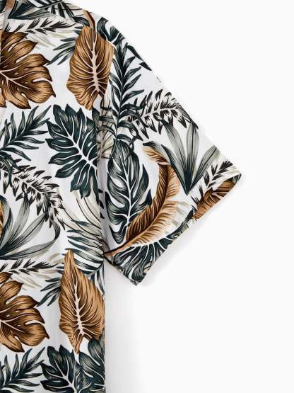 Leaf Pattern Family Matching Sets-Vacay Outfit
