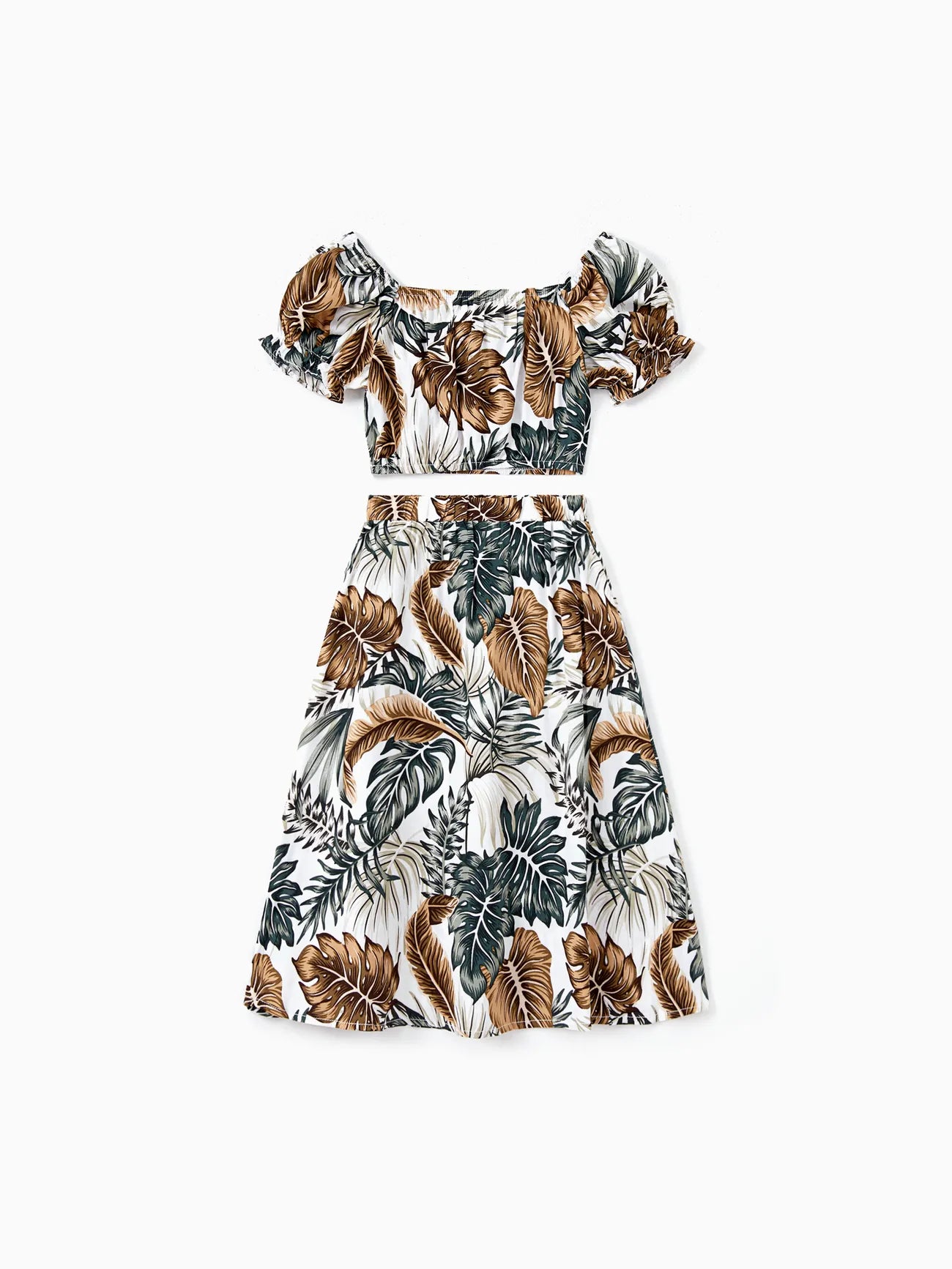 Leaf Pattern Family Matching Sets-Vacay Outfit