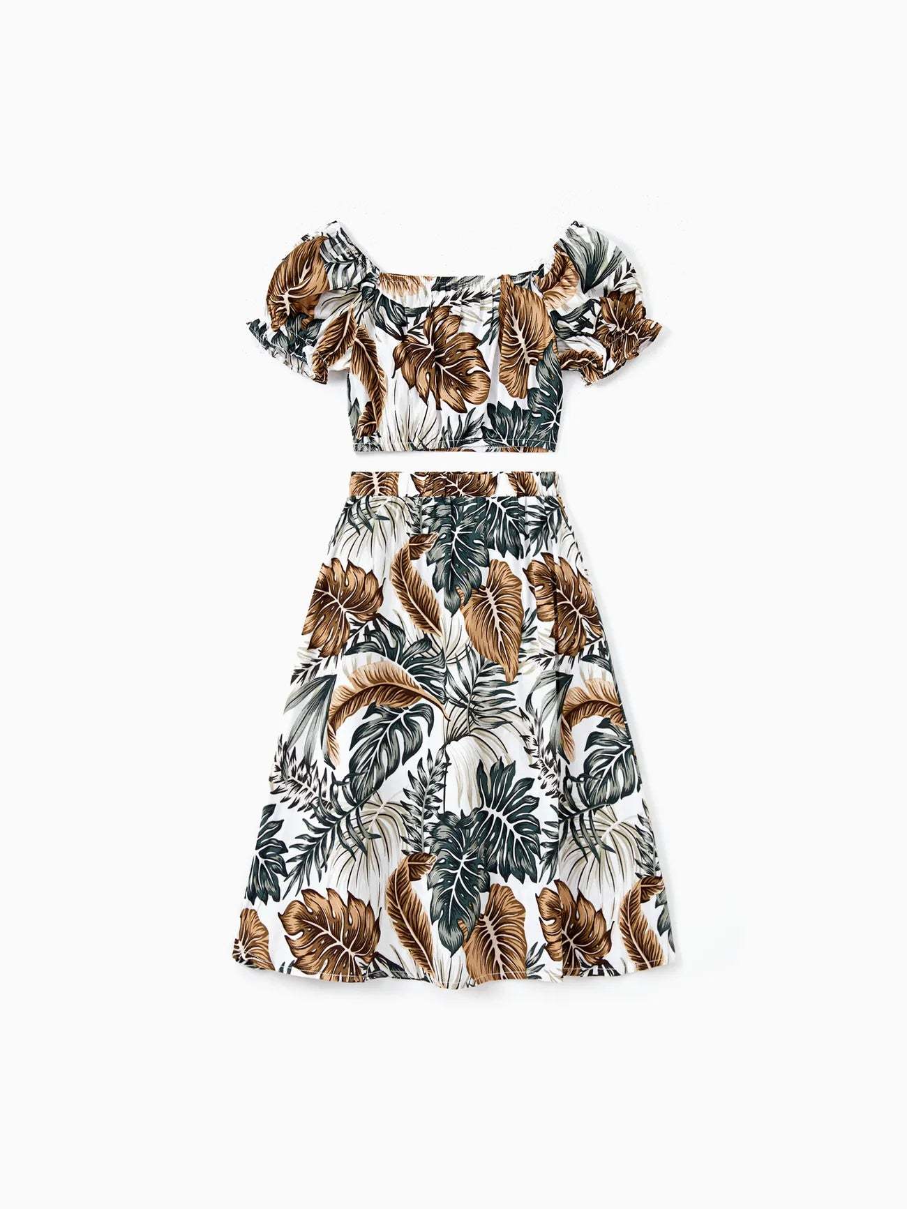 Leaf Pattern Family Matching Sets-Vacay Outfit