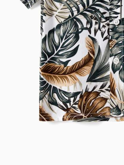 Leaf Pattern Family Matching Sets-Vacay Outfit