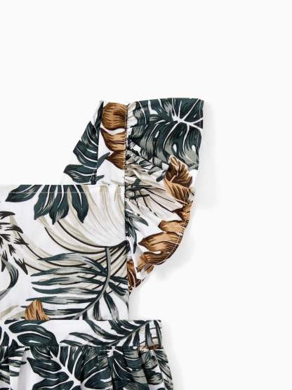Leaf Pattern Family Matching Sets-Vacay Outfit