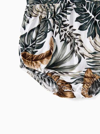 Leaf Pattern Family Matching Sets-Vacay Outfit