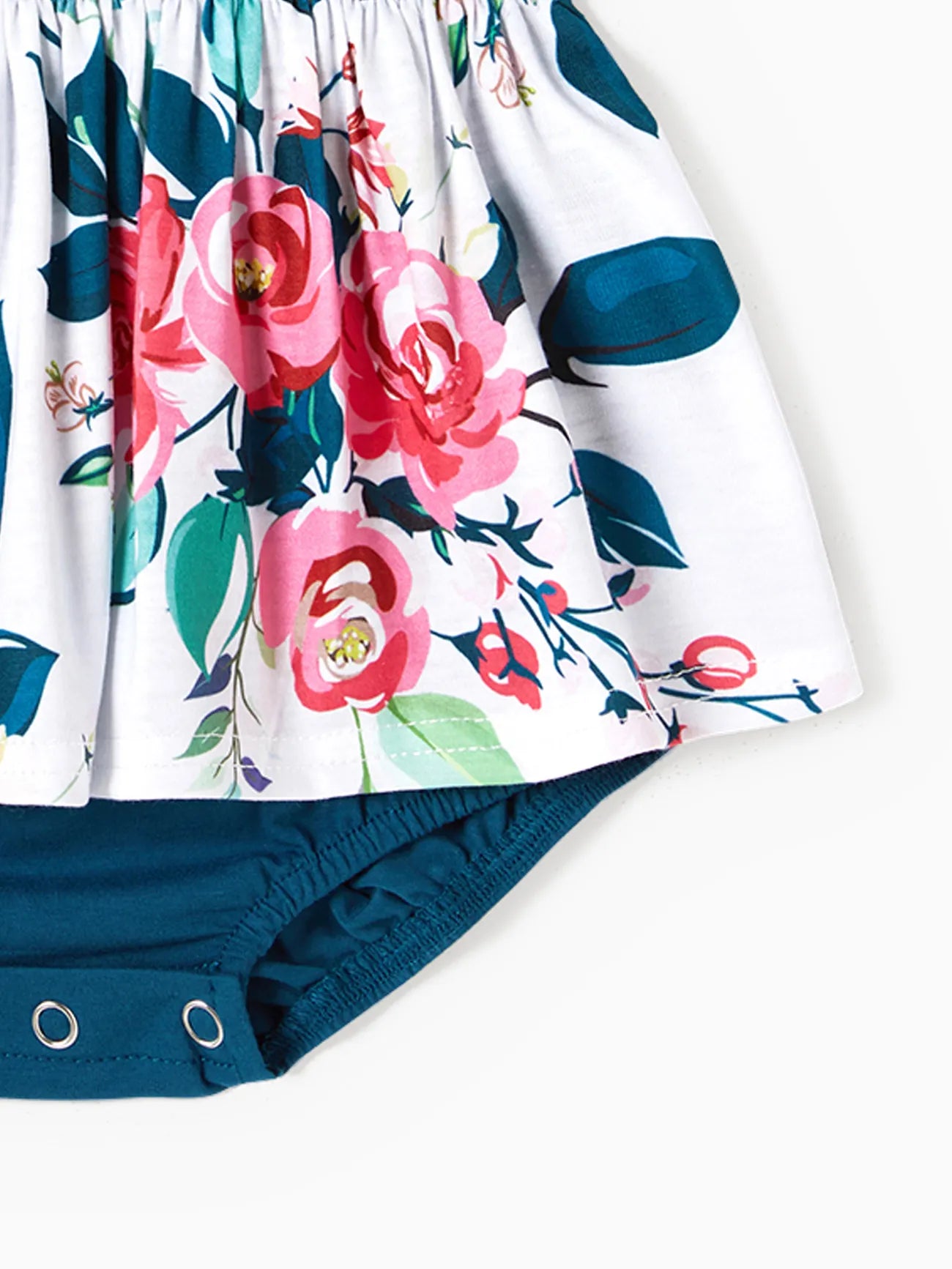 Family Matching Sets Floral Print Dresses And T Shirt-Vacay Outfit