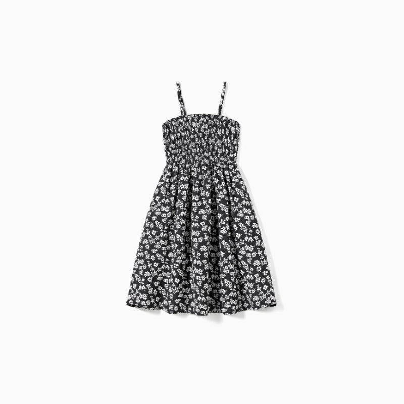 Family Matching Set Tee And Floral Dress-Vacay Outfit