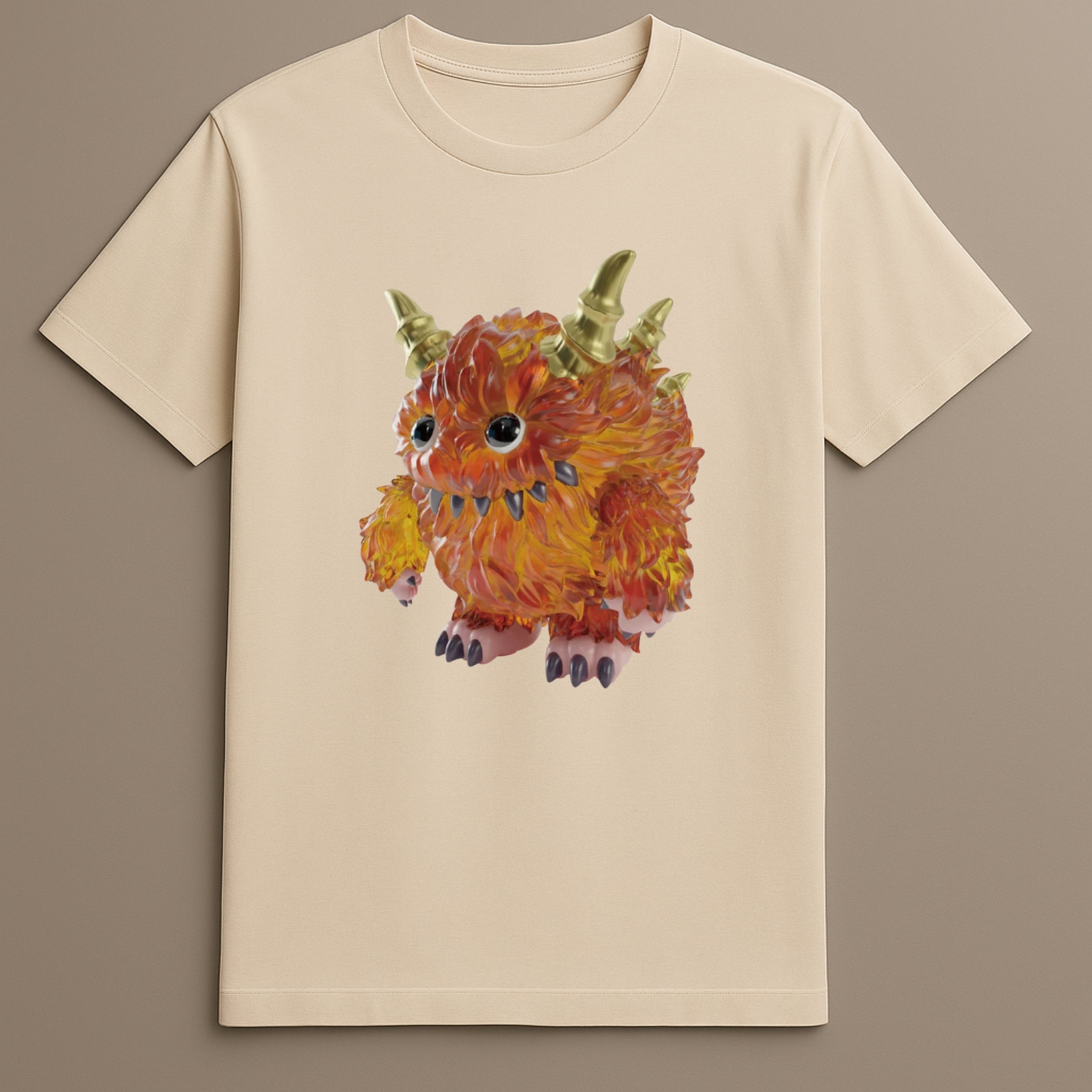 Horned flame creature