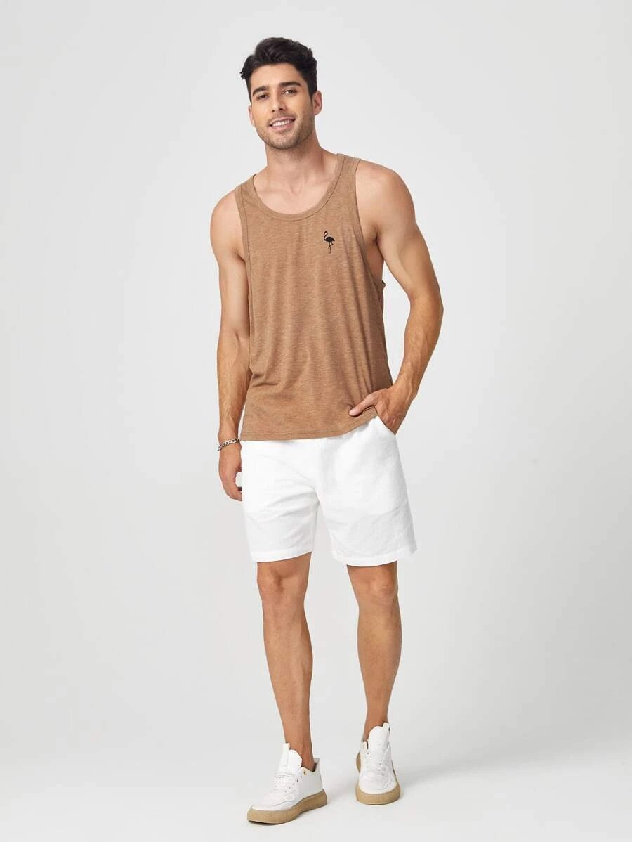 Tropical Flamingo Sleeveless Top-Vacay Outfit