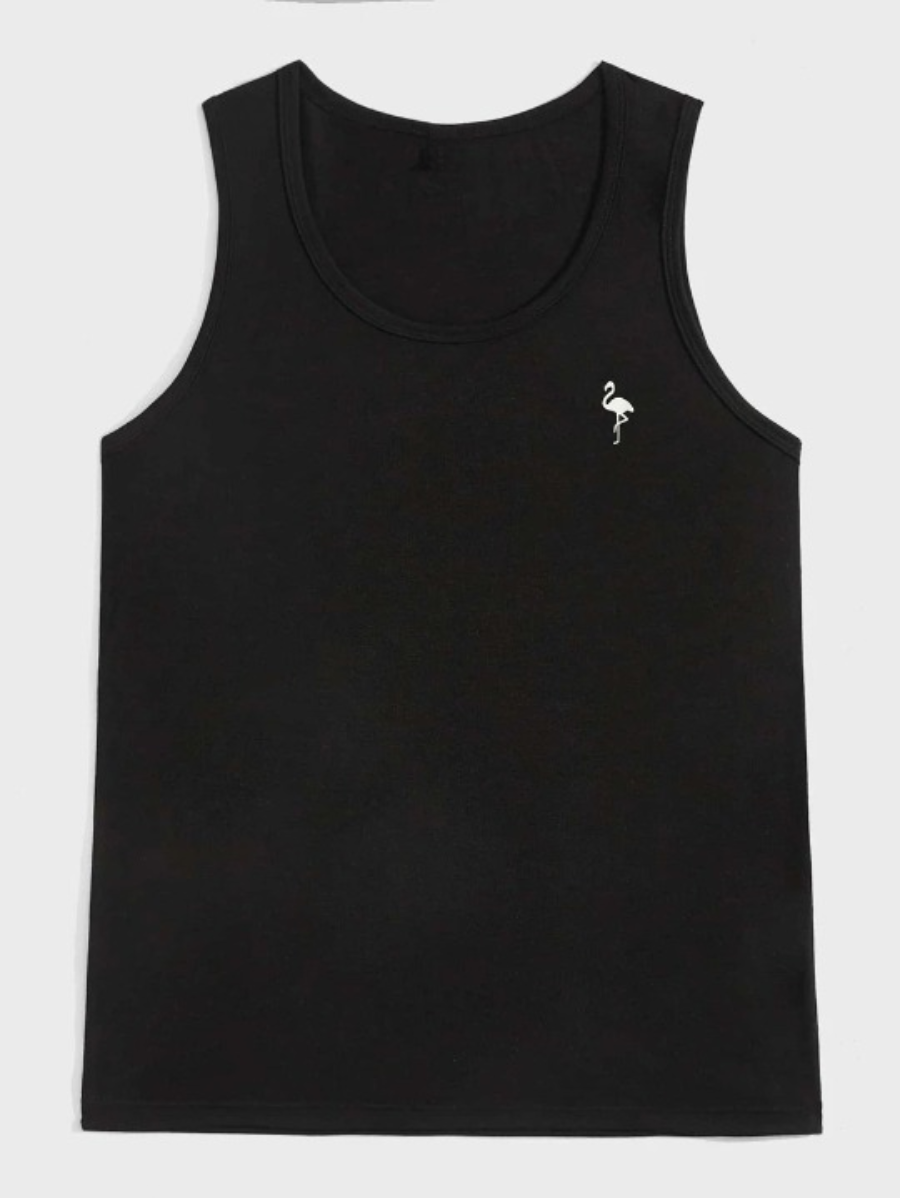 Tropical Flamingo Sleeveless Top-Vacay Outfit