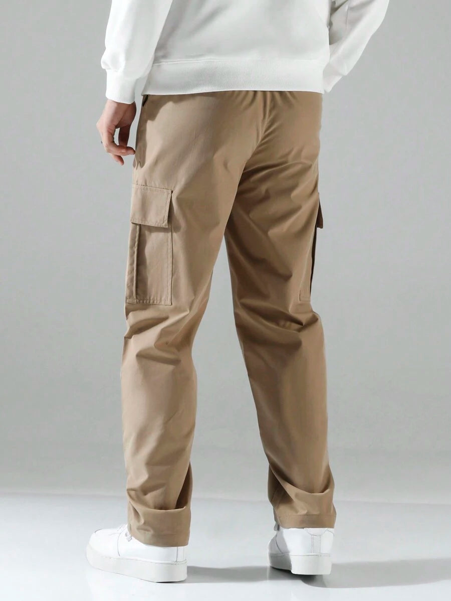 Flap Pocket Long Cargo Pants-Vacay Outfit