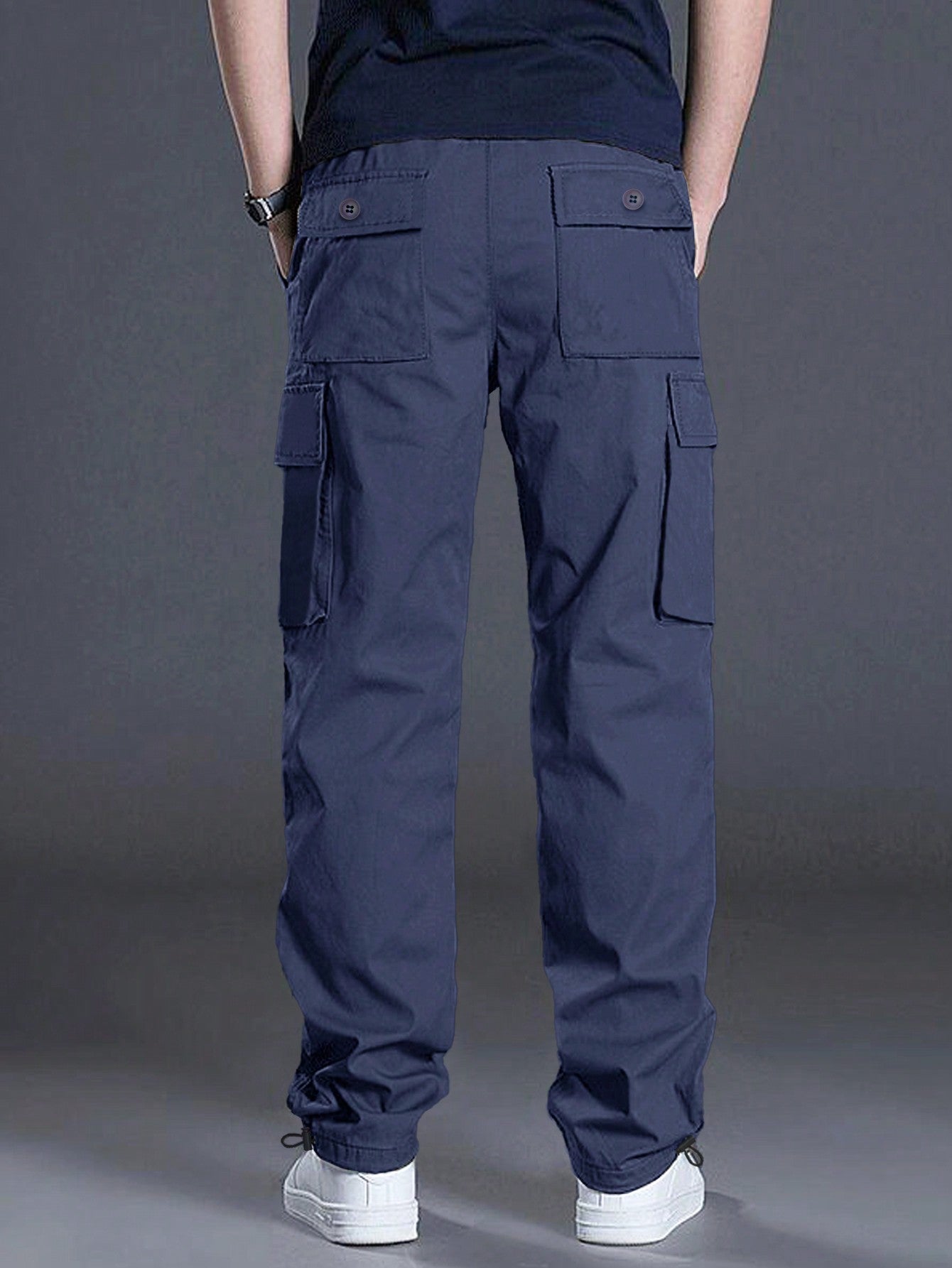 Flap Pocket Side Cargo Pants-Vacay Outfit