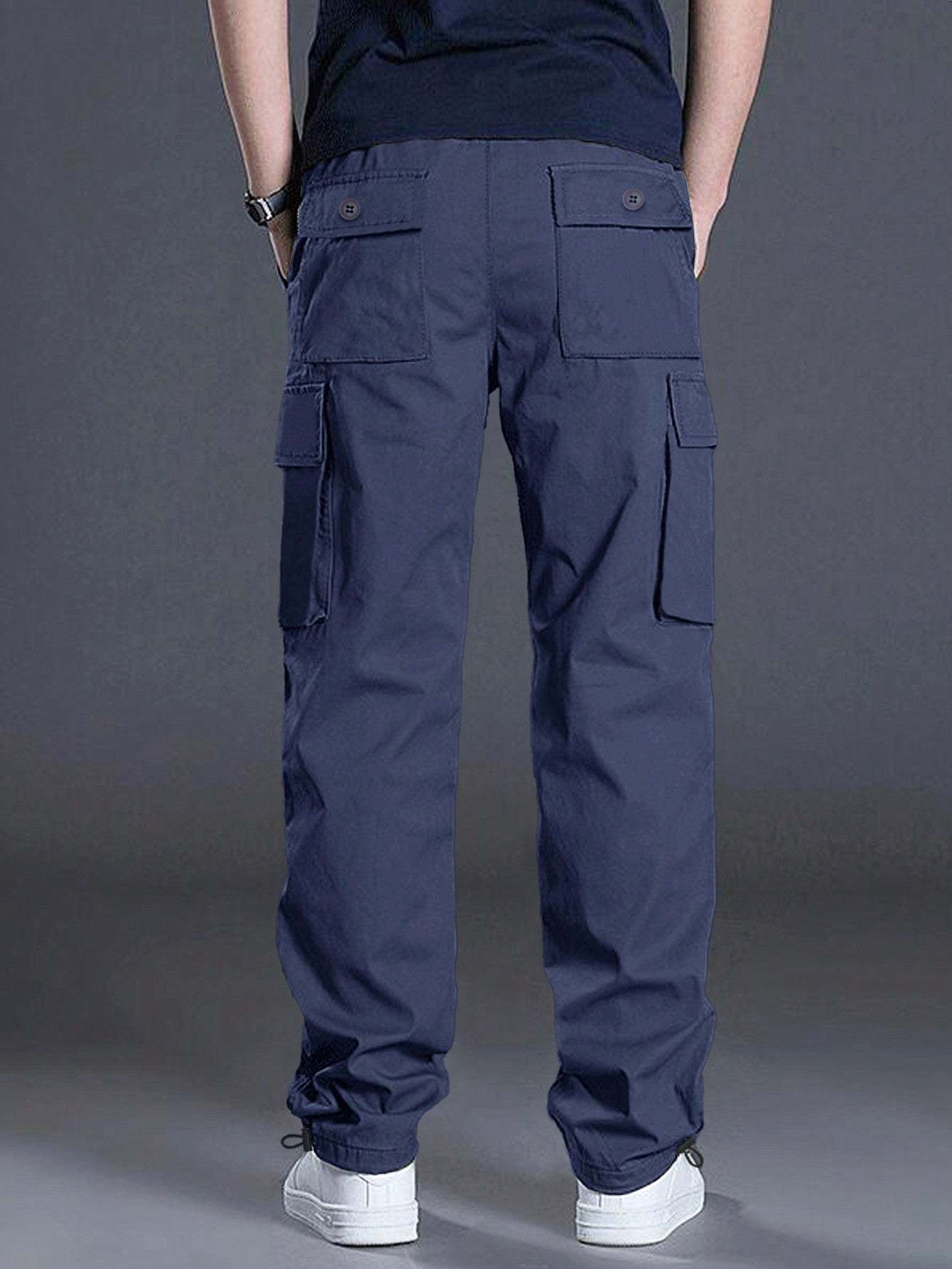 Flap Pocket Side Cargo Pants-Vacay Outfit