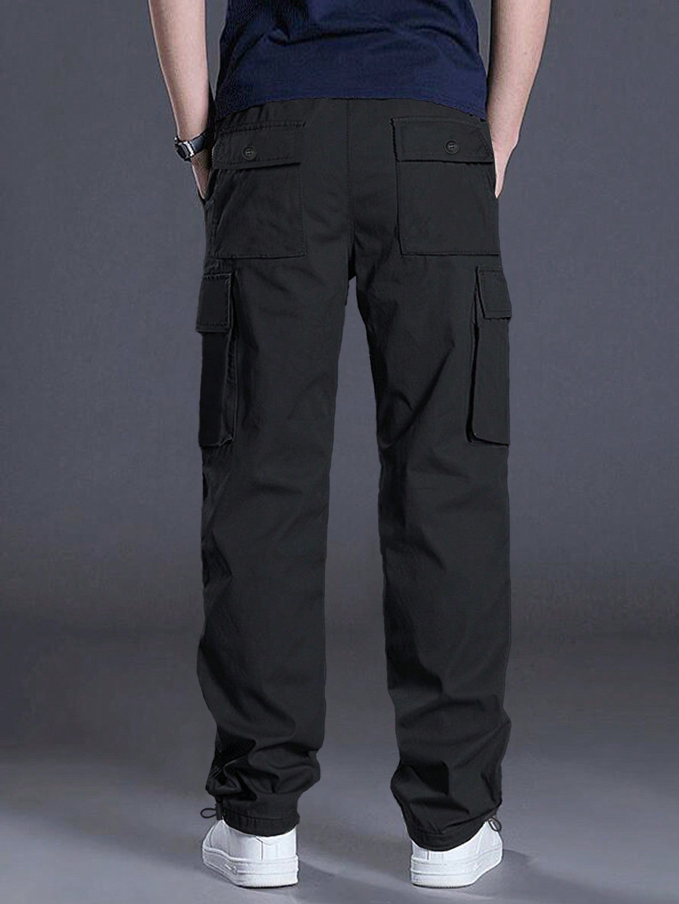 Flap Pocket Side Cargo Pants-Vacay Outfit