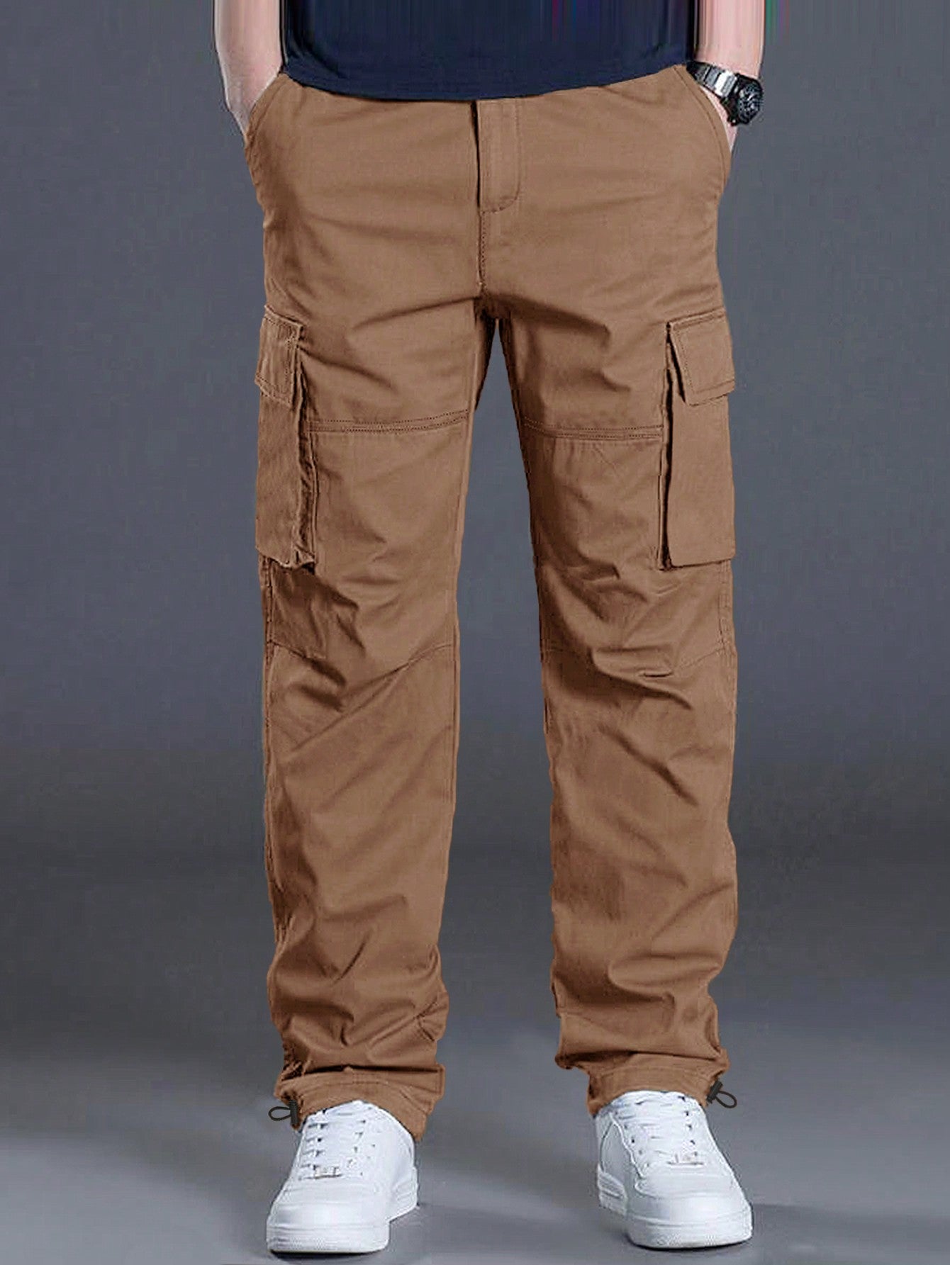 Flap Pocket Side Cargo Pants-Vacay Outfit