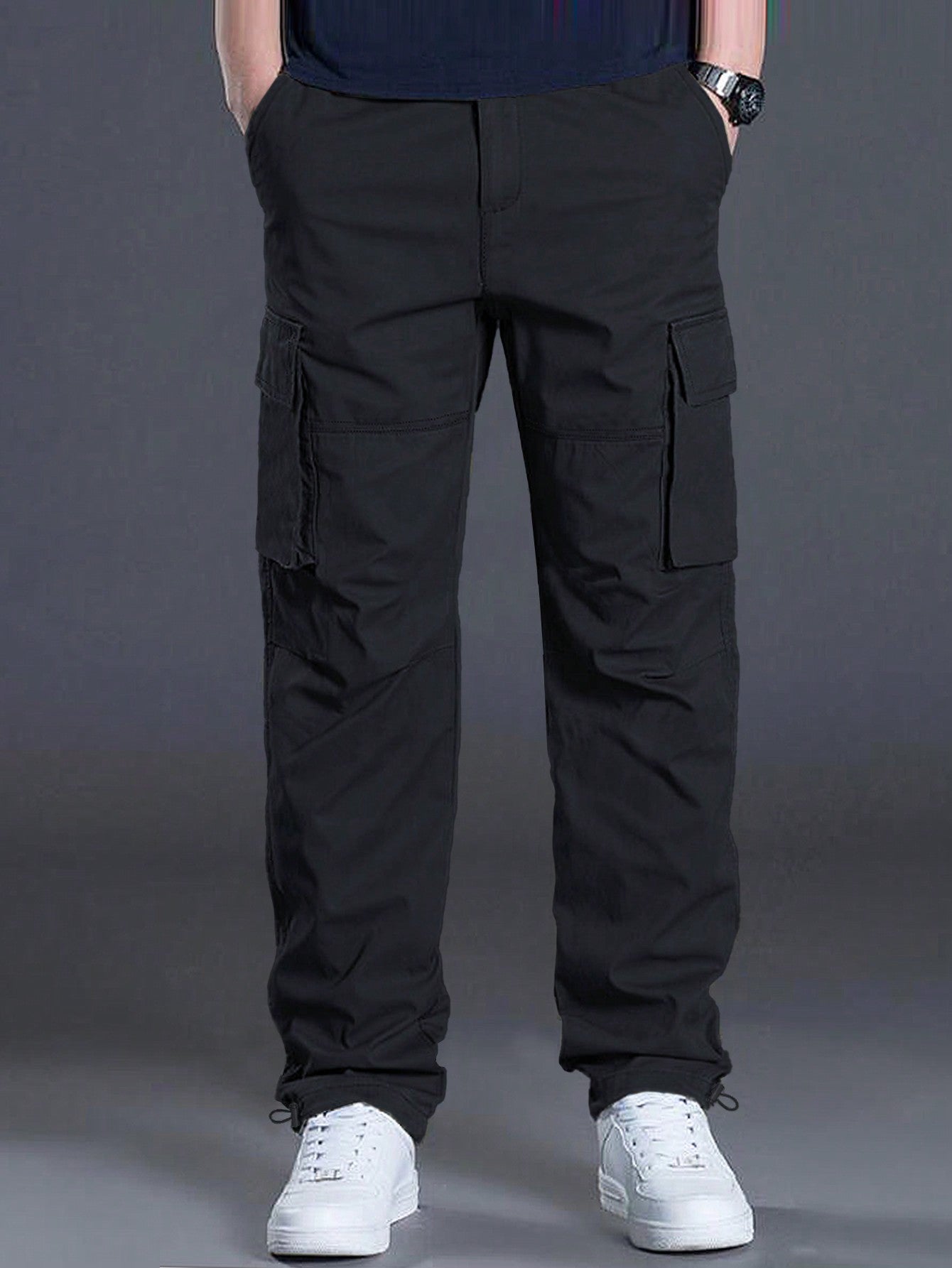 Flap Pocket Side Cargo Pants-Vacay Outfit