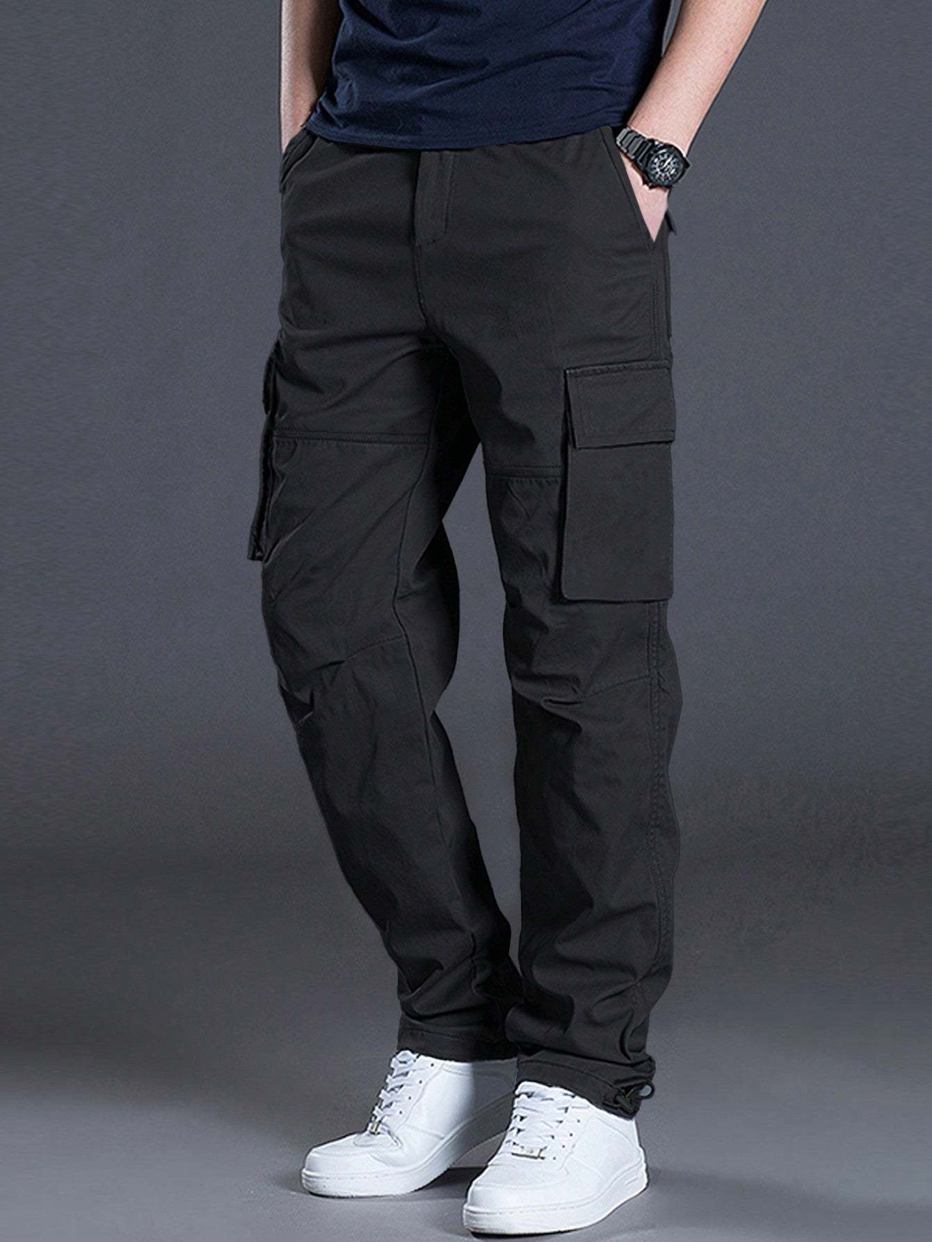Flap Pocket Side Cargo Pants-Vacay Outfit