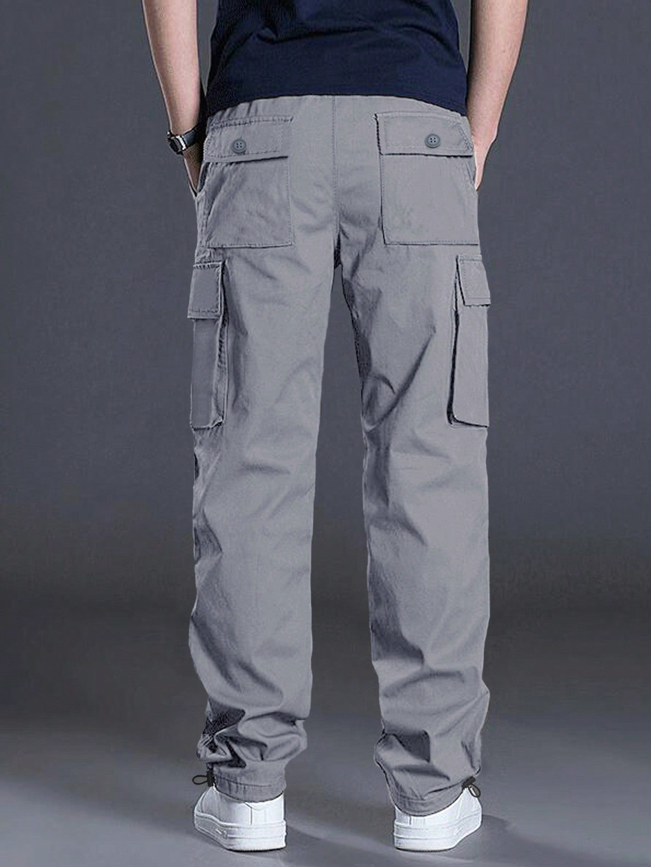 Flap Pocket Side Cargo Pants-Vacay Outfit