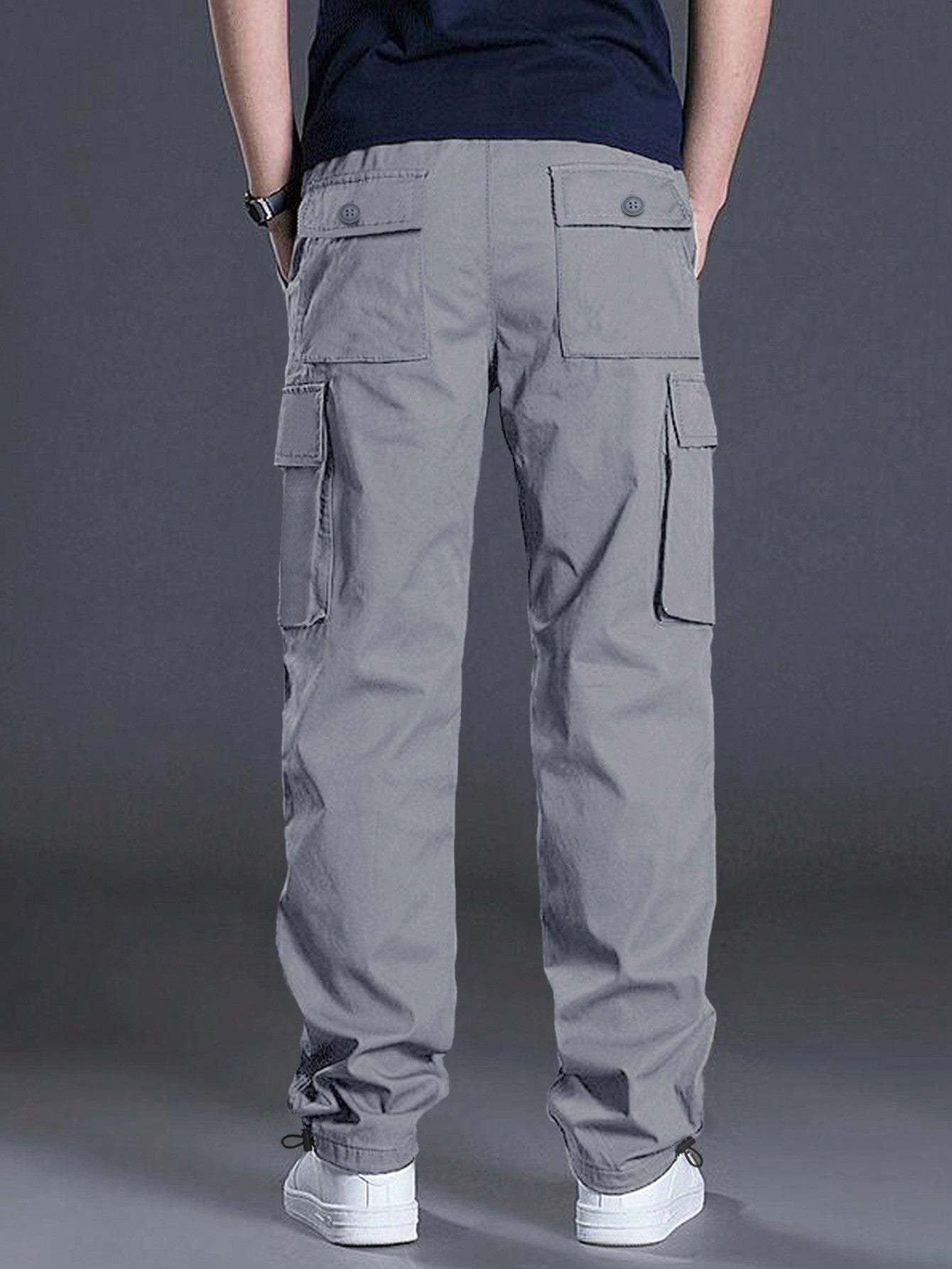 Flap Pocket Side Cargo Pants-Vacay Outfit